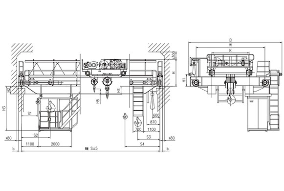 QB型32、5~50、10t防爆吊鉤（gōu）橋式起重機