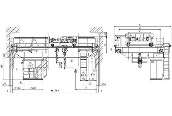 &nbsp;QY型16、3.2t絕緣吊鉤橋式起重機