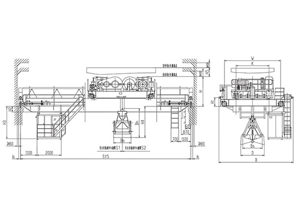 QZ型16~20t抓（zhuā）鬥橋（qiáo）式起重機