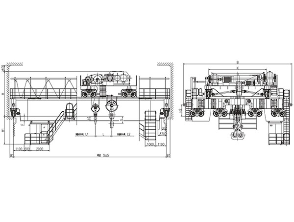 QD型200、50t~250、50t吊鉤橋（qiáo）式起重機