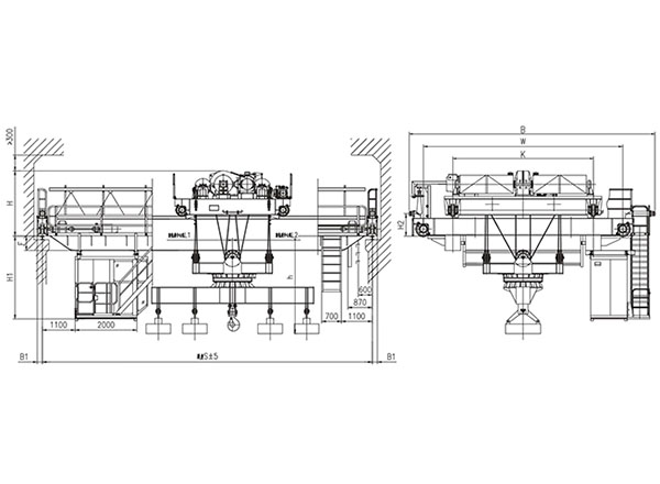 &nbsp;40t下旋掛梁橋式（shì）起（qǐ）重機